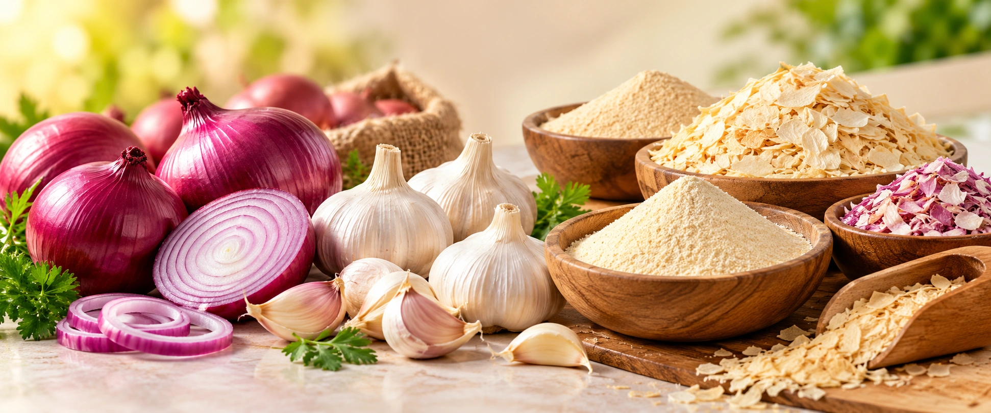 Onion & Garlic Ingredients sourced from India