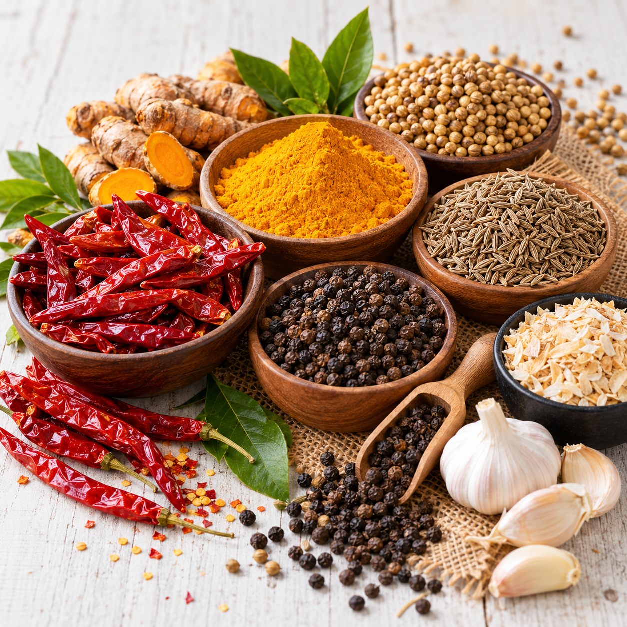 Indian spices for food and seasoning buyers